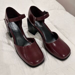 Seychelles Raquel Mary Jane Ankle Strap Block Heel Faux Leather Women’s Size 7.5